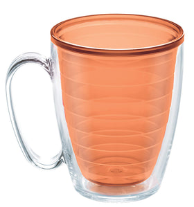 Tervis 16oz mug handle offers comfortable, secure hold during meals or travel.