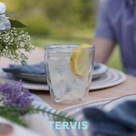 Illustration of cup holder compatibility for Tervis tumblers.