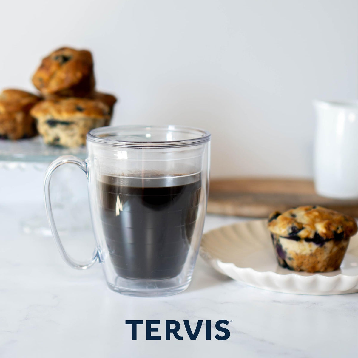 Tervis tumbler fits most cup holders for travel-ready use.