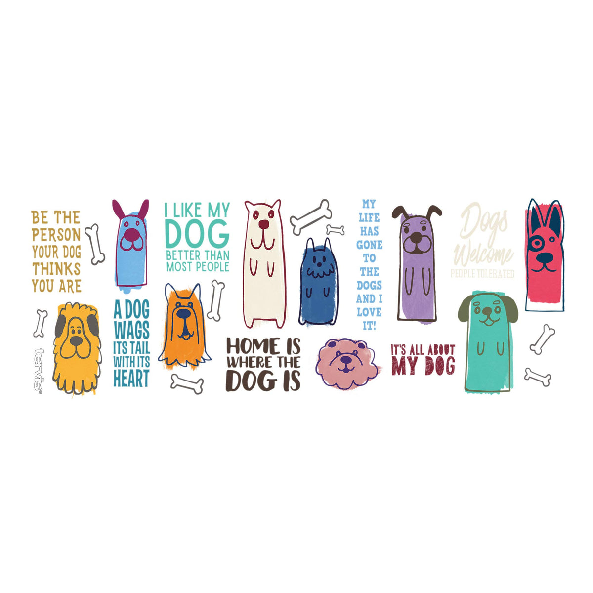 Tervis Dog Sayings tumbler side view highlighting easy-to-grip handle
