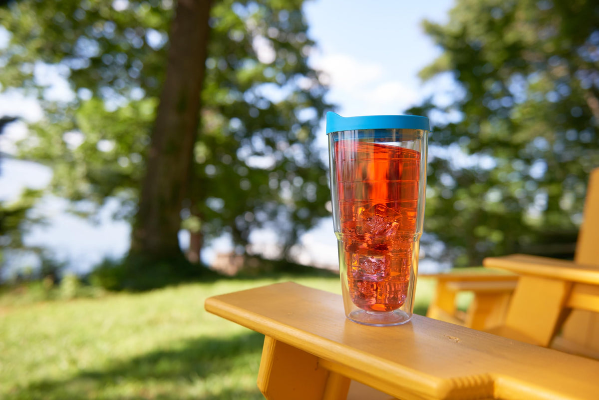 Tervis double-wall insulated tumbler keeps beverages at temperature.