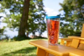 Tervis double-wall insulated tumbler keeps beverages at temperature.