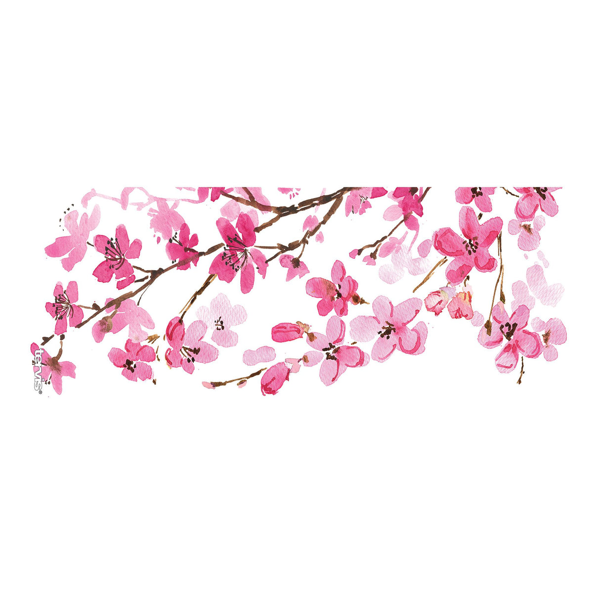 Tervis Japanese Cherry Blossom 16oz tumbler side view slim profile fits cup holders
