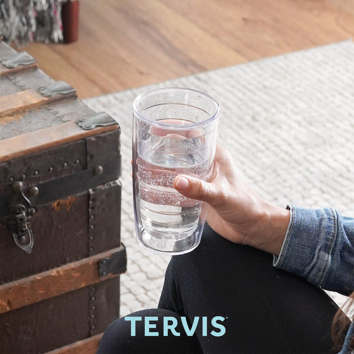 Tervis Made in America label on tumbler.