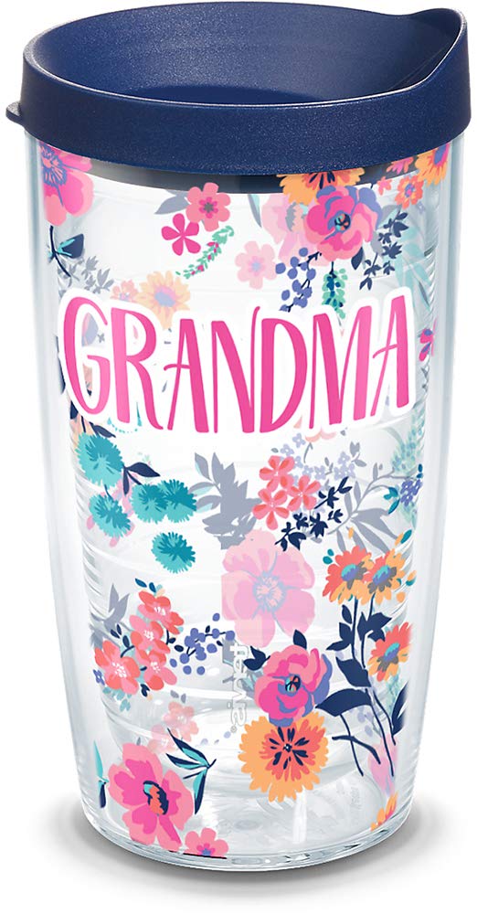 Tervis made-in-usa double-wall floral tumbler keeps drinks at temperature with minimal condensation