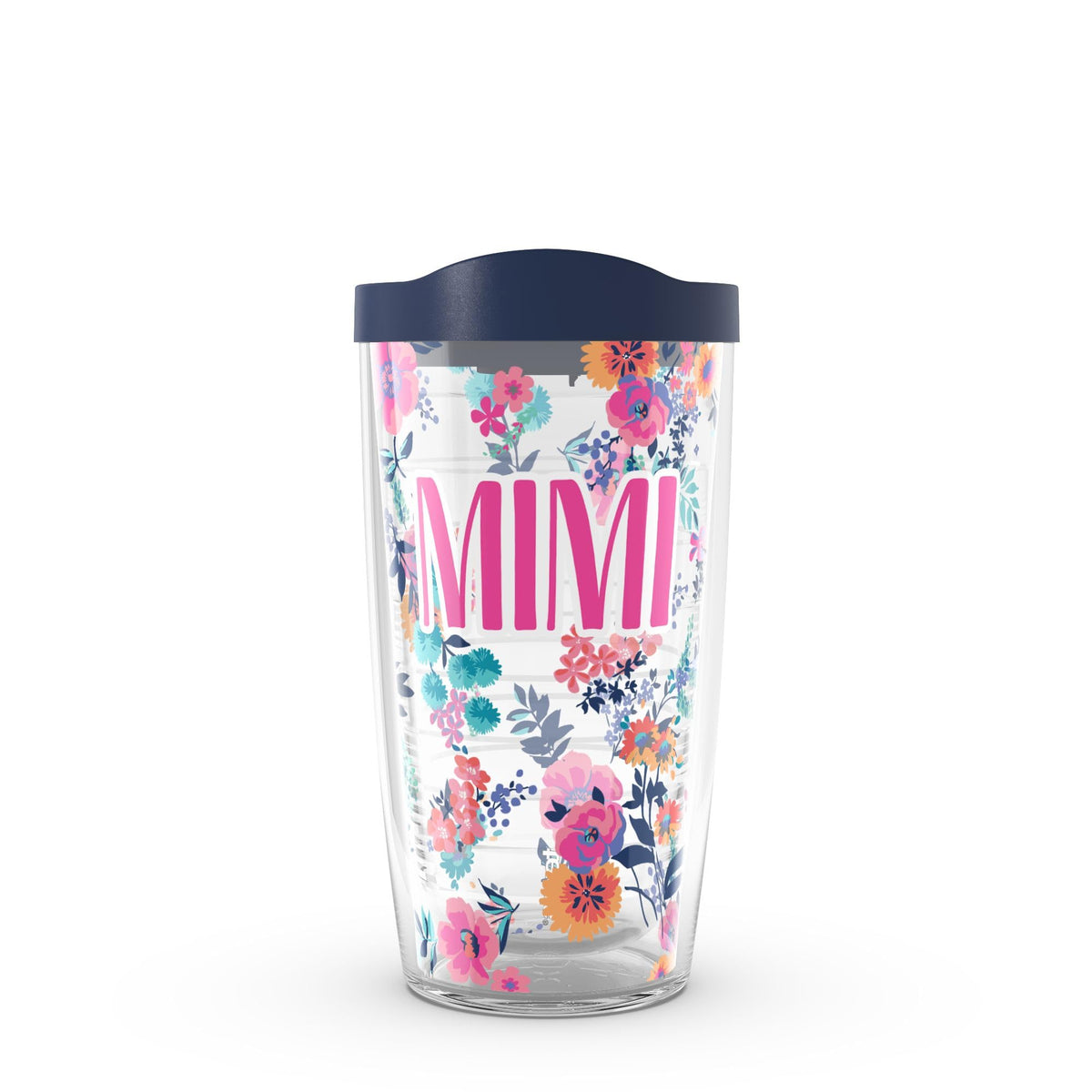 Tervis Mimi dainty floral 16oz tumbler with double-wall insulation keeps drinks cold or hot.