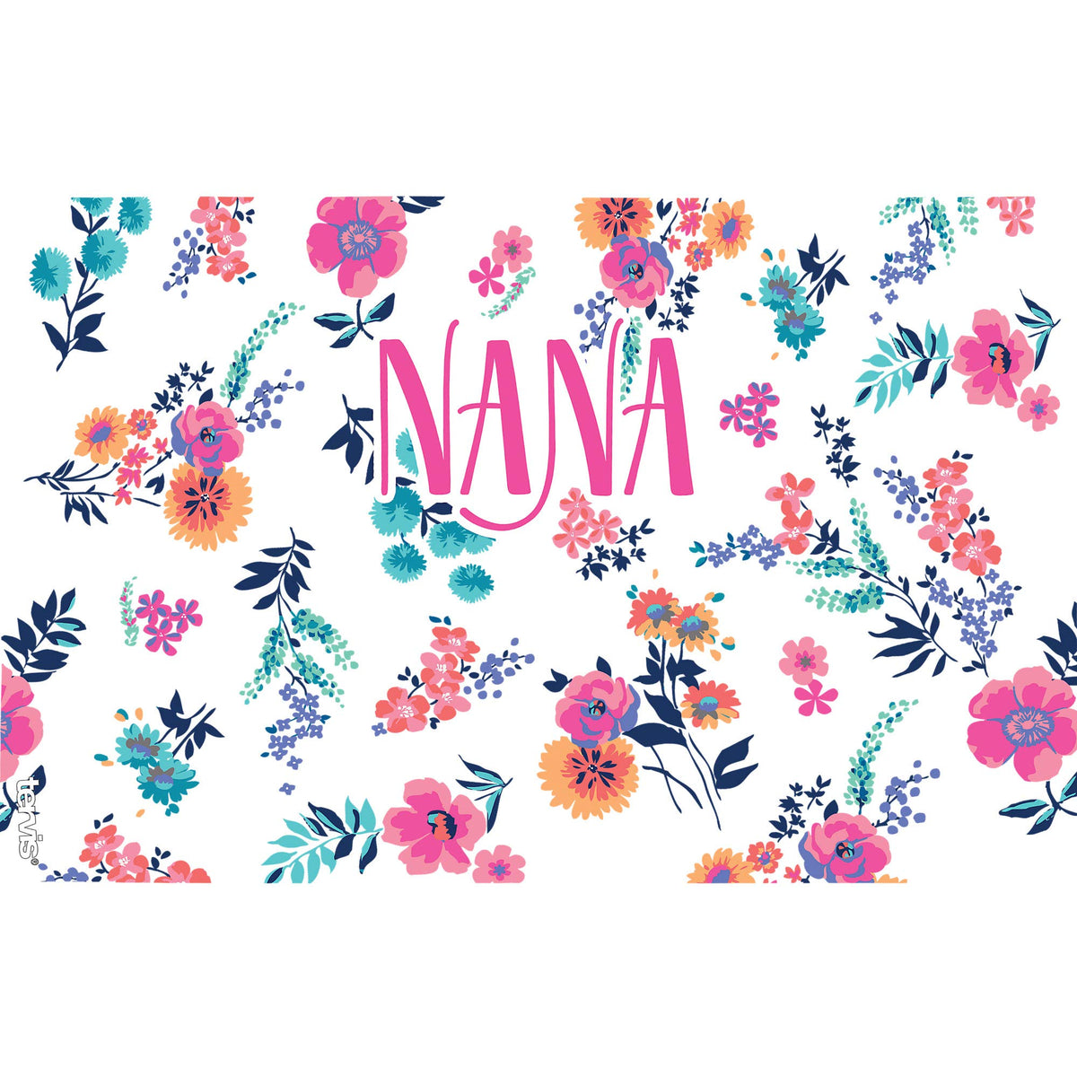 Tervis Nana closeup of floral pattern emphasizes detailed artistry for stylish daily hydration.