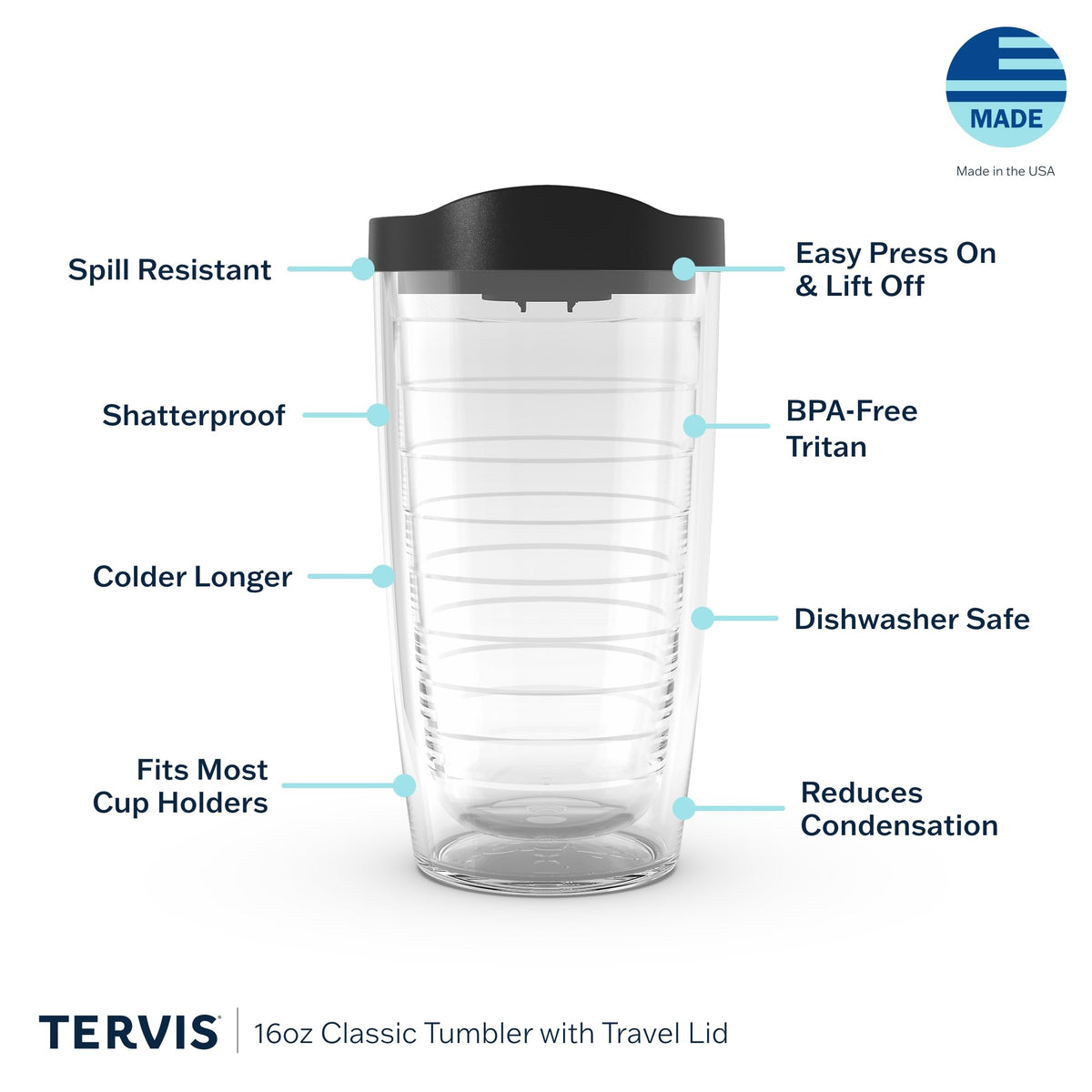 Tervis Nana in hand demonstrates comfortable grip and portable on-the-go use.