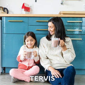 Tervis clear tumbler showing no lingering flavors between drinks.