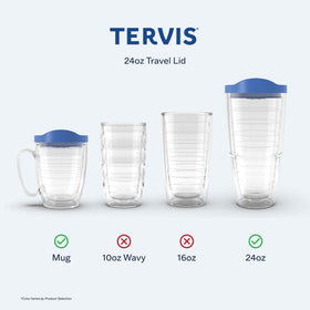 Tervis Travel Lid on a tumbler demonstrating top-rack dishwasher safe convenience.