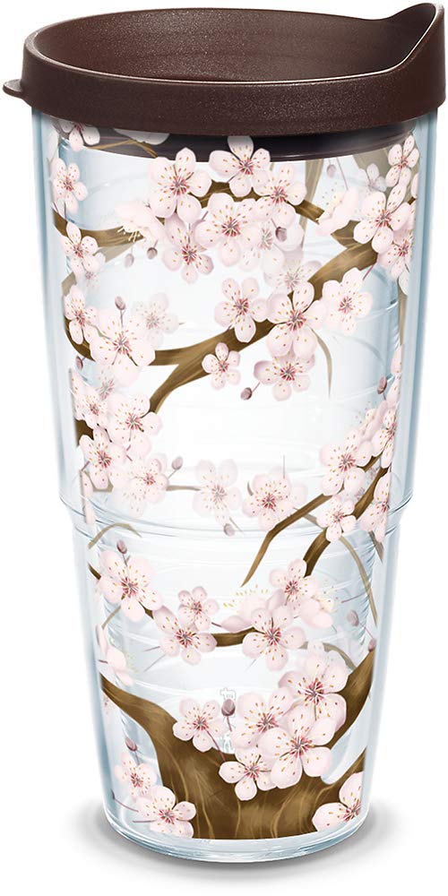 Tervis 24 oz Cherry Blossom tumbler shows vibrant pattern for everyday hydration on the go.
