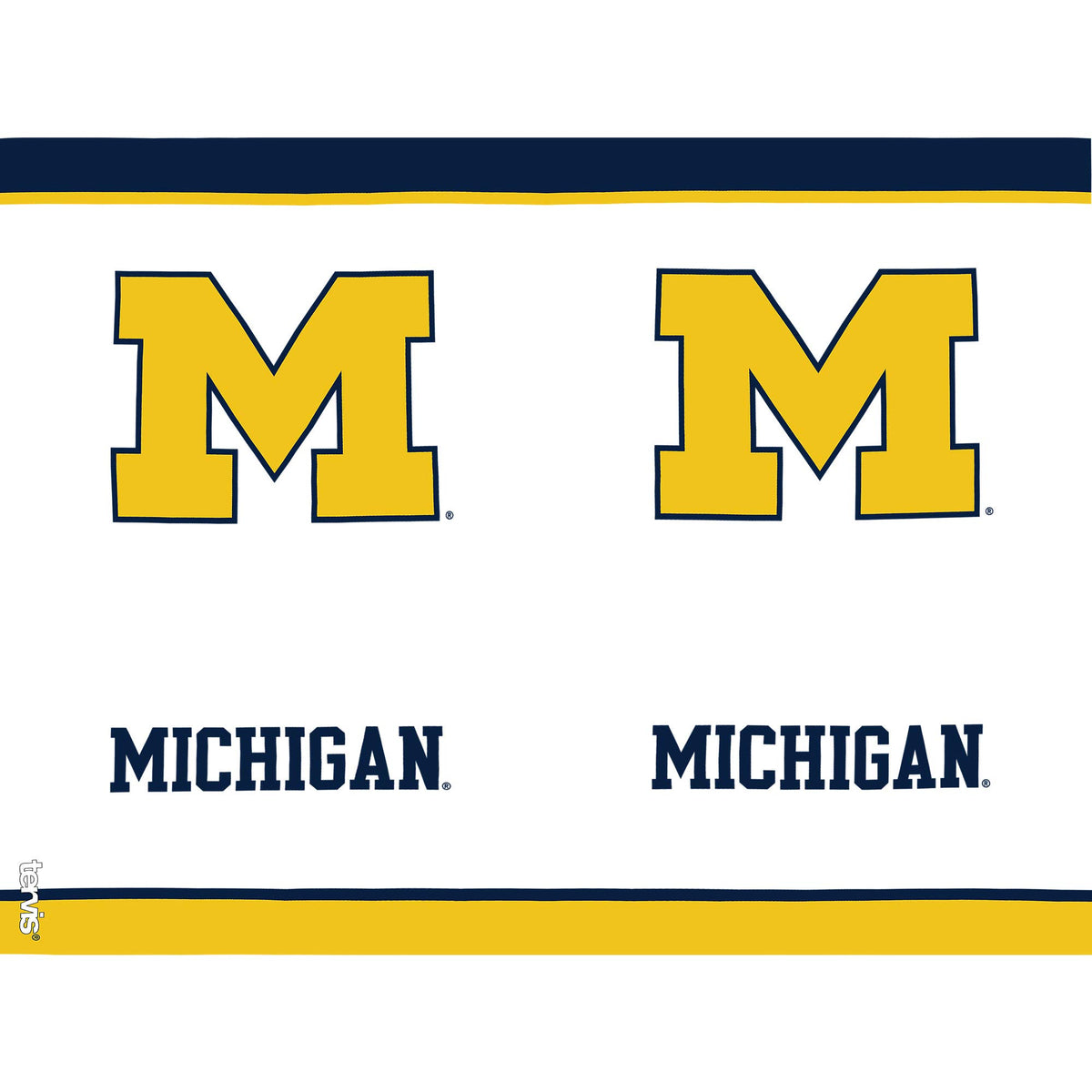 Tervis UM Wolverines tumbler side logo highlighting durable, BPA-free construction.