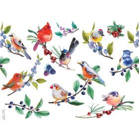 Tervis Watercolor Songbirds side view highlights ergonomic grip and BPA-free durability