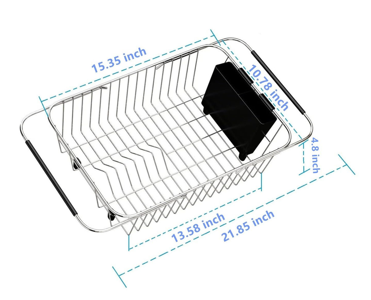 TESOT rustproof stainless steel rack ready for daily dish drying.
