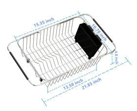 TESOT rustproof stainless steel rack ready for daily dish drying.