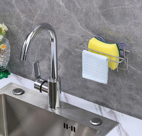 TESOT Sink Caddy close-up shows brushed SUS304 stainless steel finish.