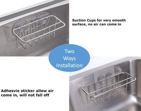 TESOT Sink Caddy compact dimensions 7x2x2.4 inches for smaller sinks.