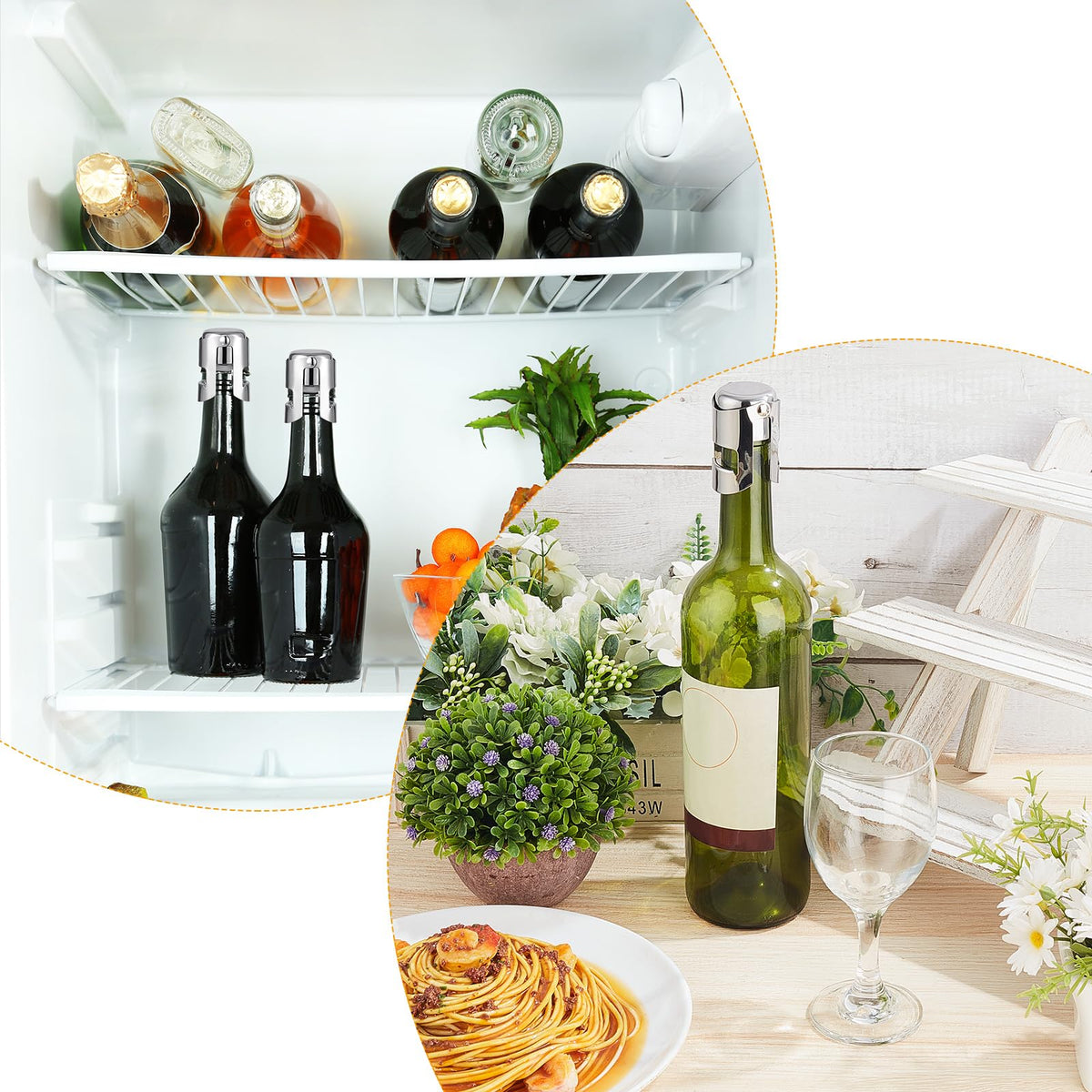 Tessco for you easy-clean stainless steel wine stopper for everyday use
