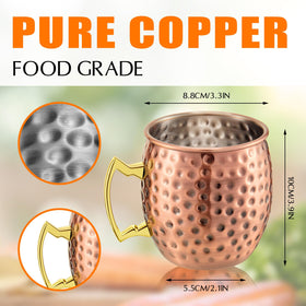 Hammered copper exterior of Tessco for you mug adds vintage charm