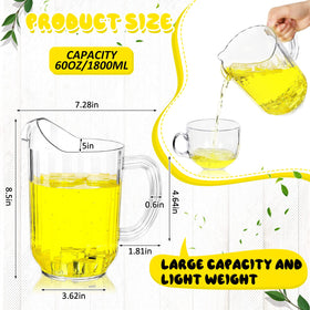 Tessco for you clear pitcher with durable, easy-pour handle.