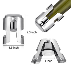 Tessco for you silver champagne stoppers with durable seal for leftover wine