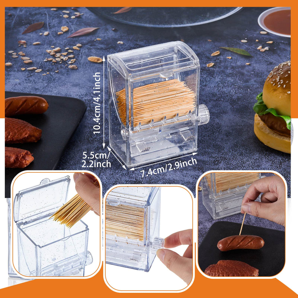 Tessco for you clear acrylic body shows remaining toothpicks at a glance
