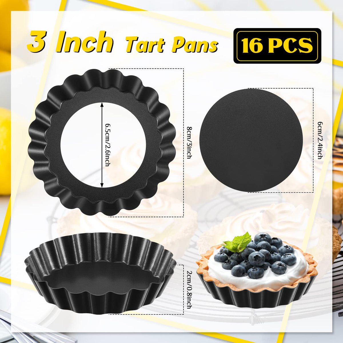 Tessco mini-pie-pan-nonstick-coating emphasizes easy release and quick cleanup