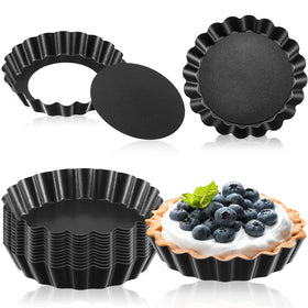Tessco mini tart pan with removable bottom for effortless unmolding and even cooking