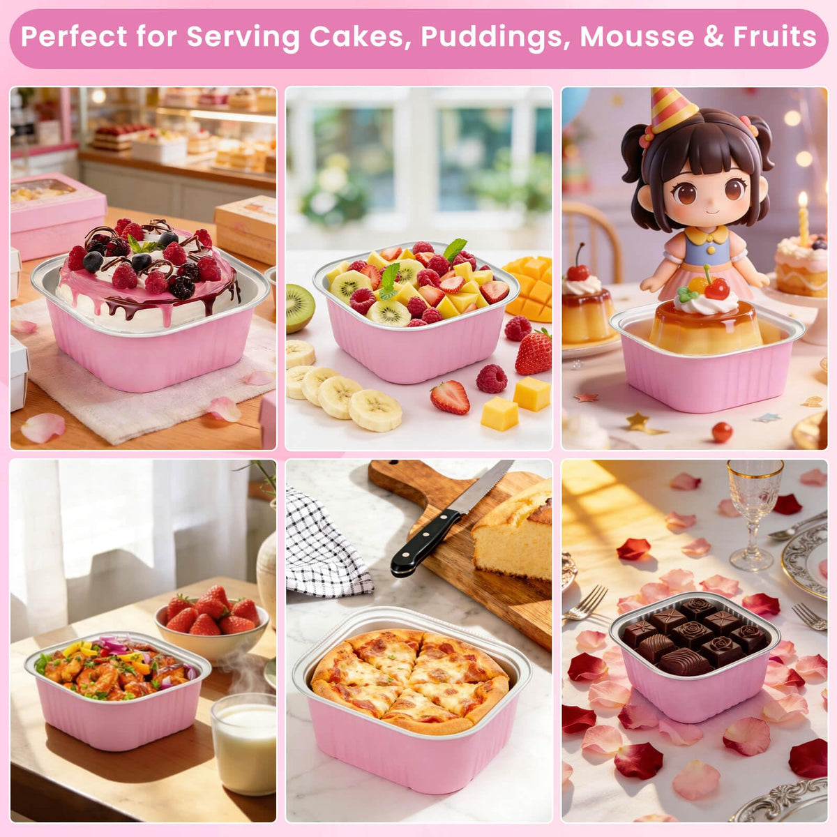 Tetutor mini pans fit picnic desserts and travel snacks.