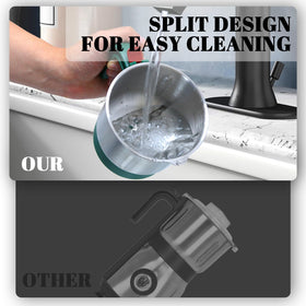 Tewpoy grinder includes brush for quick cleaning and maintenance.