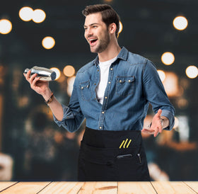 TEXVIDA unisex waist apron with 40-inch ties for comfortable fit.