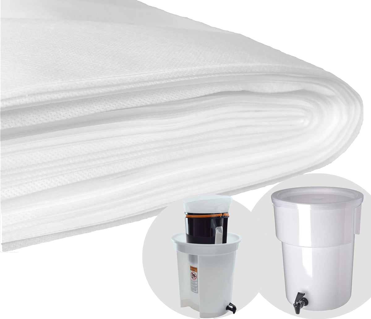 TezPak commercial cold brew filter seamless 20x20 catches impurities for smoother brews.