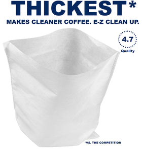 TezPak thicker cold brew filter enables easier cleanup and clearer coffee.