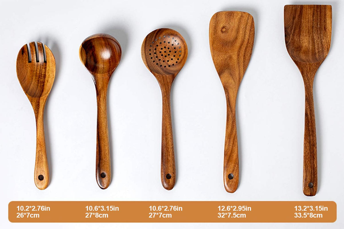 TEZZ acacia serving spoon with ladle for versatile serving.