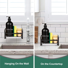 TEZZ adhesive wall-mount option saves counter space and holds essentials.