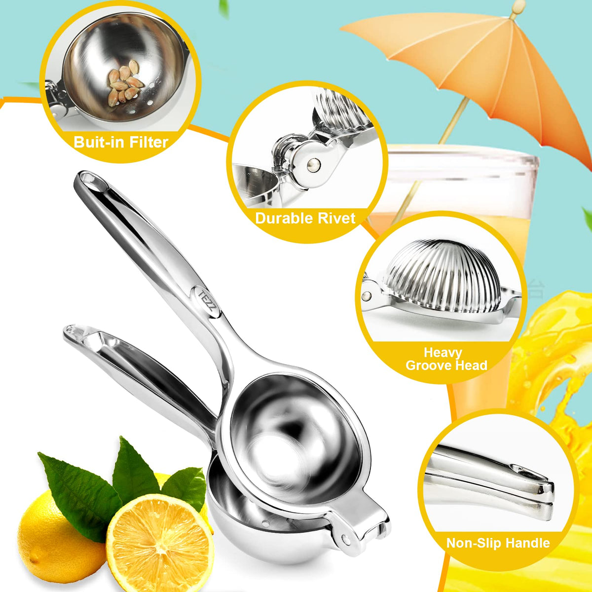 Easy to clean and quick to rinse after juicing.