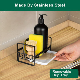 TEZZ stainless steel kitchen organizer highlights durable rust-resistant design.