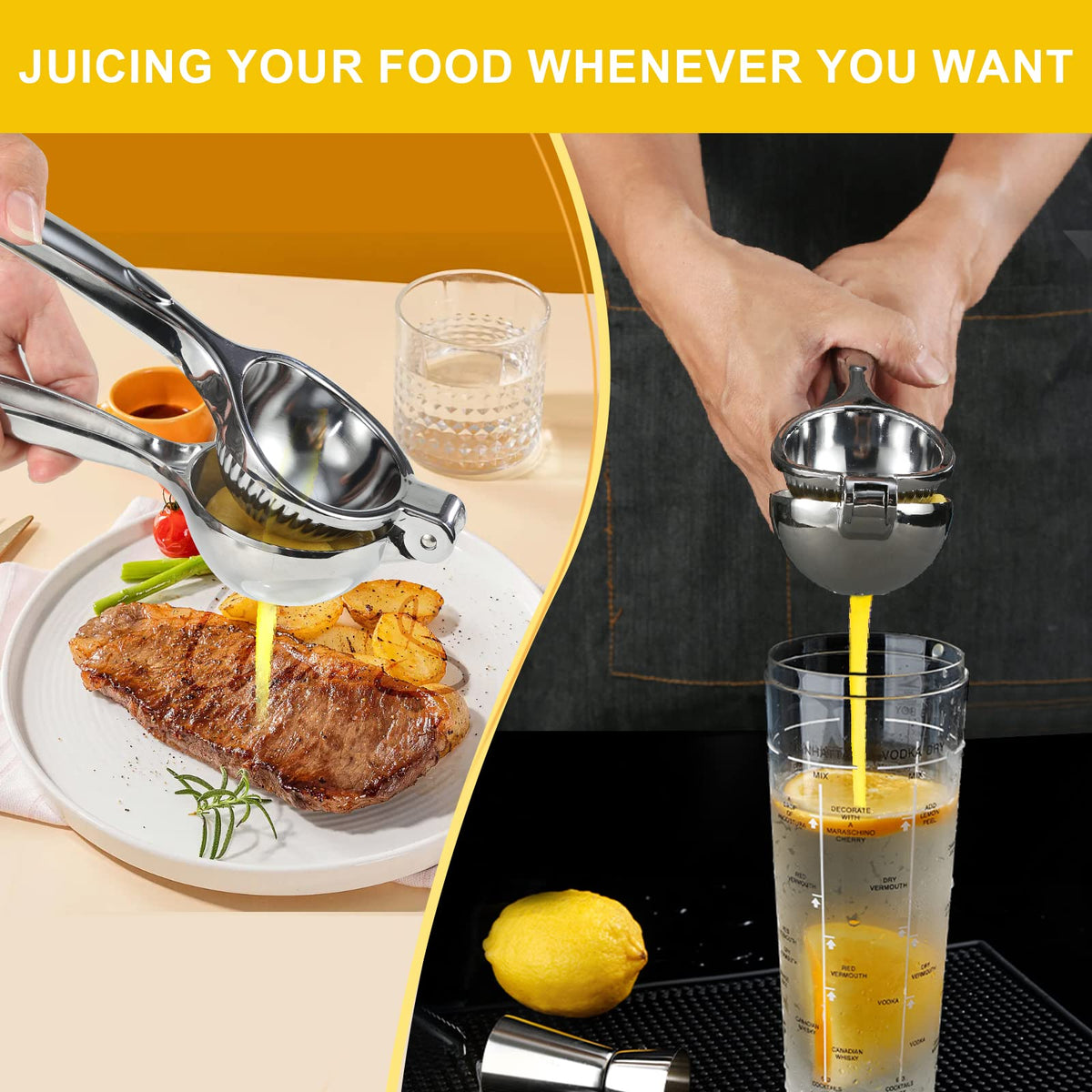 Metal food-grade construction resists corrosion for long-lasting use.