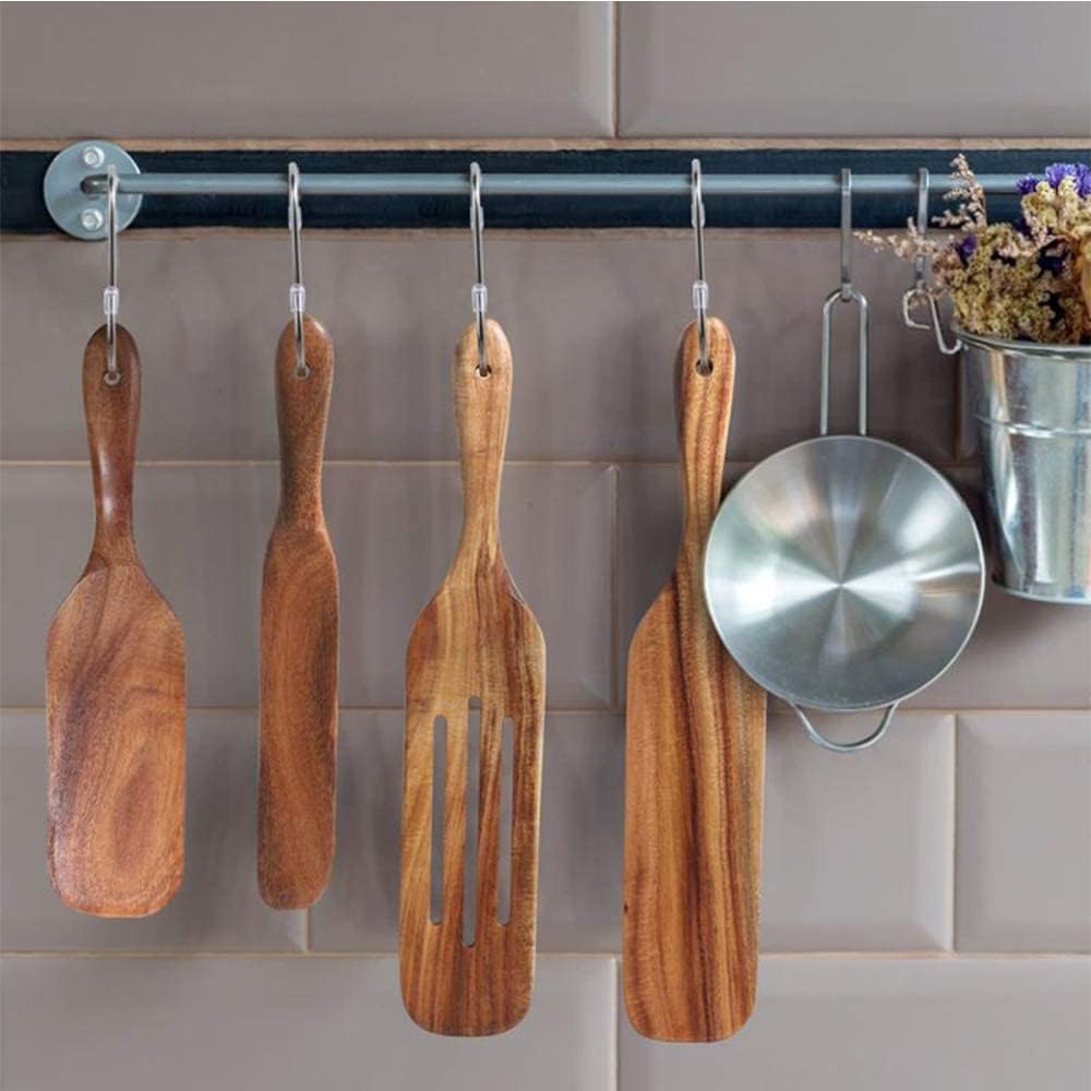 TEZZ Spurtle Set includes hooks for convenient kitchen storage.