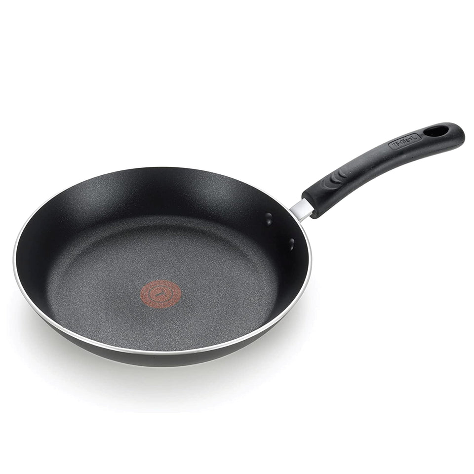 T-Fal Experience 12.5-inch fry pan on stove delivers even heat for consistent cooking