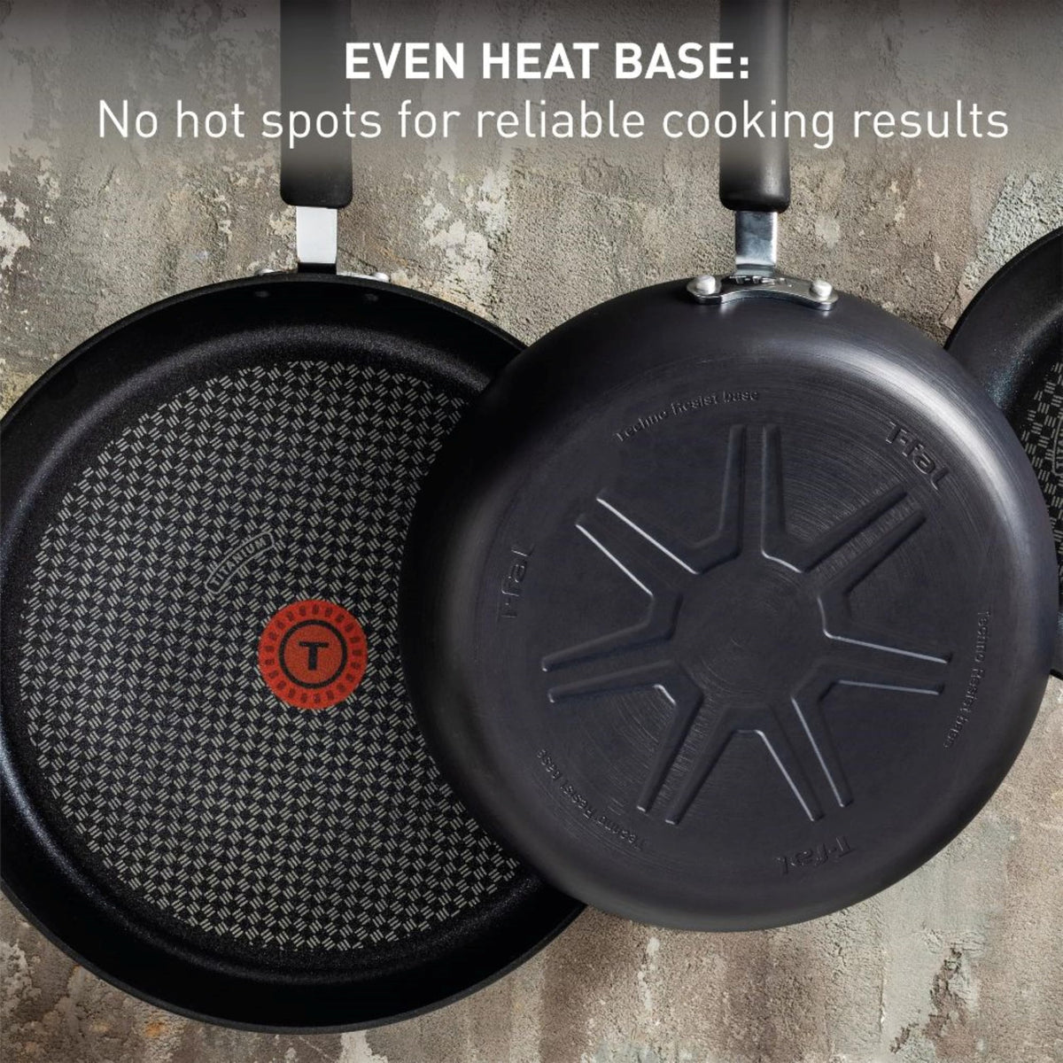 T-Fal oven-safe pan up to 400°F with lid handles high-temperature cooking.
