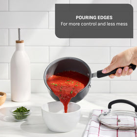 T-Fal riveted silicone handles provide a secure, comfortable grip.