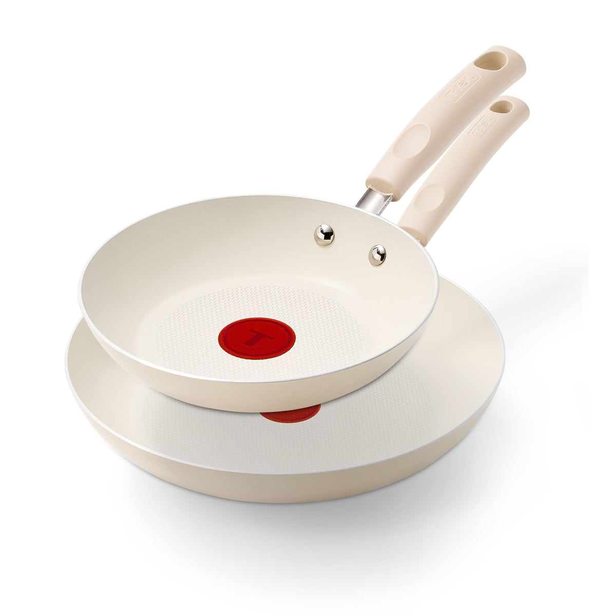 T-Fal Signature 8-inch nonstick frypan with cream finish for easy cooking.