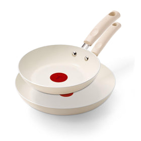 T-Fal Signature 8-inch nonstick frypan with cream finish for easy cooking.