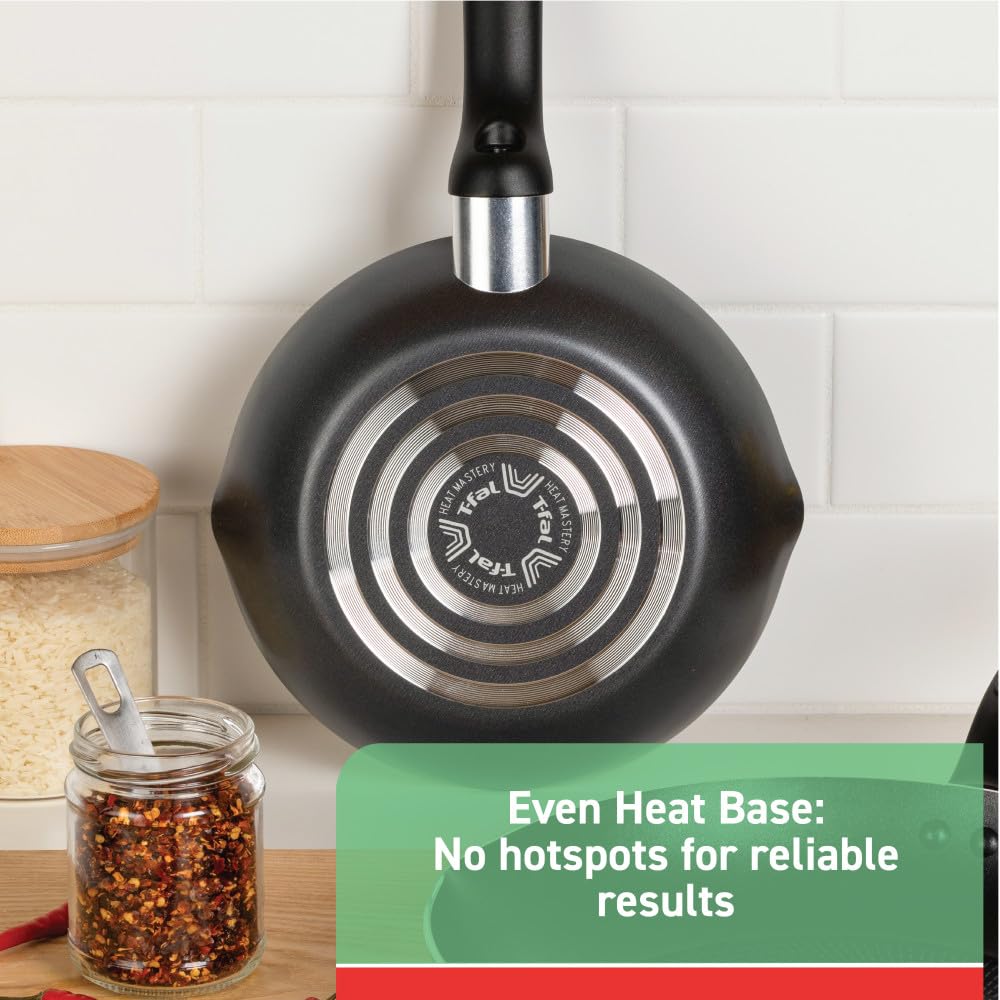 T-Fal glass lid with steam vent helps monitor progress without splatter