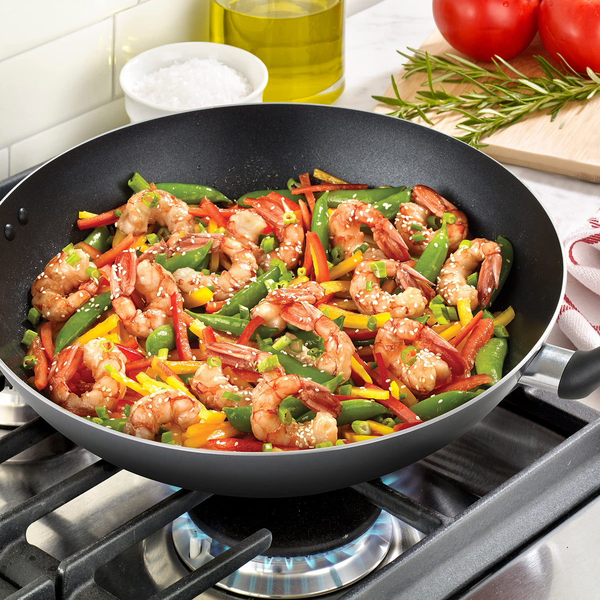 T-Fal Specialty nonstick wok ready-to-use — versatile for stir-fry and more