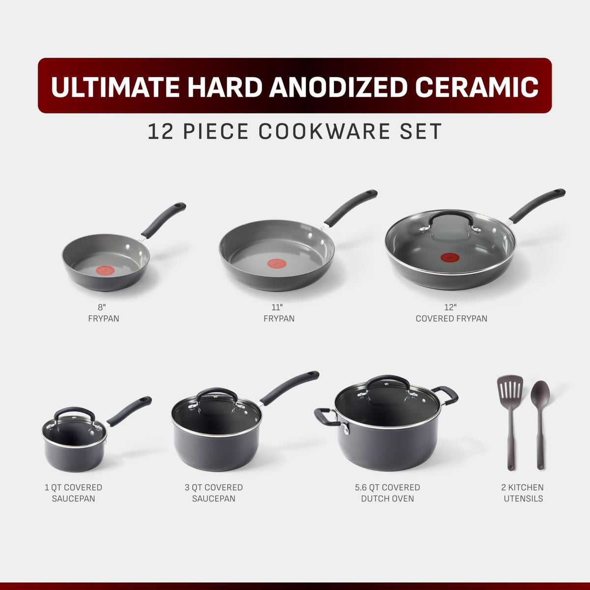 T-Fal Thermo-Spot preheat indicator highlighted on pan for consistent home cooking.