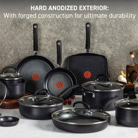 T-Fal Ultimate hard anodized 8-inch frypan for quick searing and smooth release.