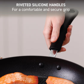 T-Fal nonstick surface closeup showing easy food release.