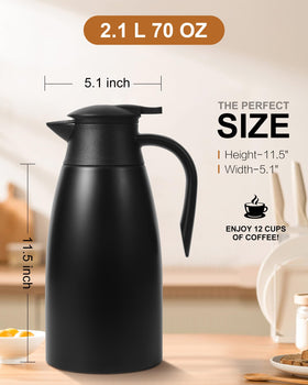 Tgvasz stainless steel construction carafe resists rust